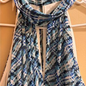 Calvin Klein Blue, Black, and white long maxi dress.